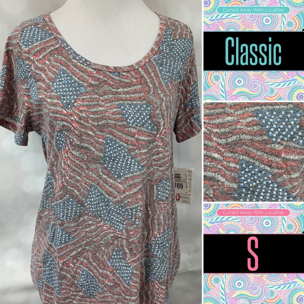 LuLaRoe American Flag Classic Tee